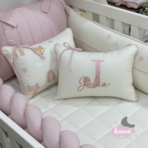 Kit Almofada 02 Peças Raposinha Baby Rose 200 Fios 4313 Kit Almofada 02 Peças Raposinha Baby Rose 200 Fios 4313
