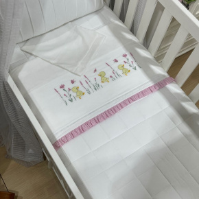 Lençol de Berço 03 Peças Patinho Baby 400 Fios 4498 Lençol de Berço 03 Peças Patinho Baby 400 Fios 4498