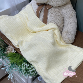 Manta Tricô Amarelo Lunene Baby Manta Tricô Amarelo Lunene Baby