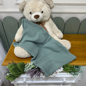 Manta Tricô Colméia Verde Malva Lunene Baby Manta Tricô Colméia Verde Malva Lunene Baby