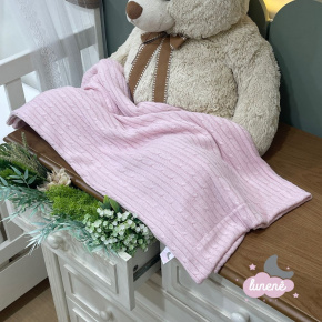 Manta Tricô Rose Lunene Baby Manta Tricô Rose Lunene Baby