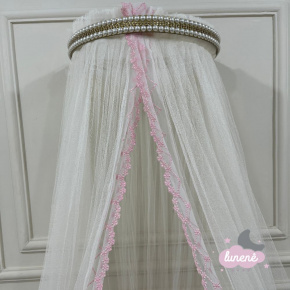 Mosquiteiro Dossel Tully Bege Renda 9003 Mosquiteiro Dossel Tully Bege Renda 9003