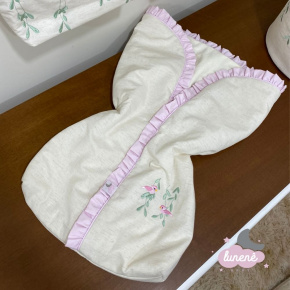 Porta Bebê Ramo de Flores Passarinhos Rosa Baby Porta Bebê Ramo de Flores Passarinhos Rosa Baby