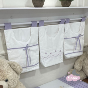 Porta Objeto 03 Peças Antonella Baby Lilás 200 Fios Porta Objeto 03 Peças Antonella Baby Lilás 200 Fios