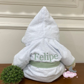 Roupão Felpudo com Fralda Bordada Personalizado Roupão Felpudo com Fralda Bordada Personalizado
