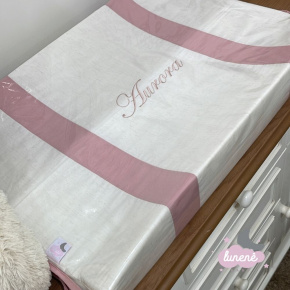Trocador Personalizado Anatômico Luxo Basic Baby Terracota e Linho 200 Fios Trocador Personalizado Anatômico Luxo Basic Baby Terracota e Linho 200 Fios