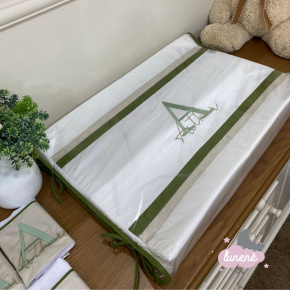 Trocador Personalizado Anatômico Luxo Personale Baby Verde Musgo e Fendi 200 Fios Trocador Personalizado Anatômico Luxo Personale Baby Verde Musgo e Fendi 200 Fios