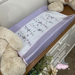 Trocador Personalizado Anatômico Luxo Primavera Baby Passarinhos Lilás 200 Fios Trocador Personalizado Anatômico Luxo Primavera Baby Passarinhos Lilás 200 Fios