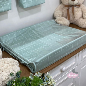 Trocador Personalizado Luxo Basic Baby Verde Quadriculado 200 Fios Trocador Personalizado Luxo Basic Baby Verde Quadriculado 200 Fios