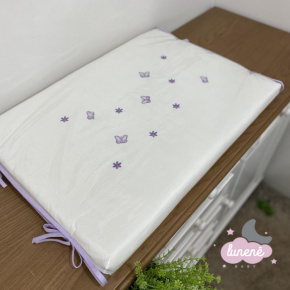 Trocador Personalizado Luxo Borboleta Lilás Personale Baby 140 Fios Trocador Personalizado Luxo Borboleta Lilás Personale Baby 140 Fios