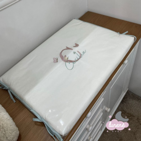 Trocador Personalizado Luxo Borboleta Personale Baby 140 Fios Terracota Trocador Personalizado Luxo Borboleta Personale Baby 140 Fios Terracota