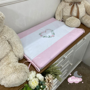 Trocador Personalizado Luxo Cute Baby Coração Florido Rosa 140 Fios Trocador Personalizado Luxo Cute Baby Coração Florido Rosa 140 Fios