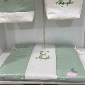 Trocador Personalizado Luxo Linho Baby Verde 200 Fios Trocador Personalizado Luxo Linho Baby Verde 200 Fios