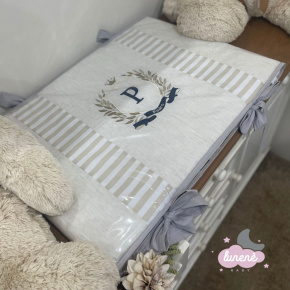 Trocador Personalizado Luxo Lister Baby Caqui e Cinza 200 Fios Trocador Personalizado Luxo Lister Baby Caqui e Cinza 200 Fios