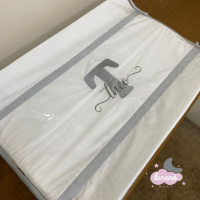 Trocador Personalizado Anatômico Personale Baby Branco e Cinza 200 Fios New Trocador Personalizado Anatômico Personale Baby Branco e Cinza 200 Fios New