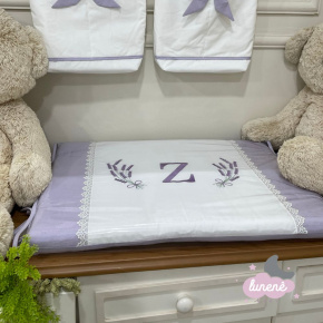 Trocador Personalizado Luxo Ramo de Flores Lavanda Trocador Personalizado Luxo Ramo de Flores Lavanda