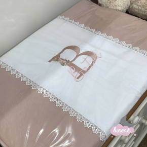 Trocador Personalizado Luxo Folhas Baby Terracota 200 Fios Trocador Personalizado Luxo Folhas Baby Terracota 200 Fios