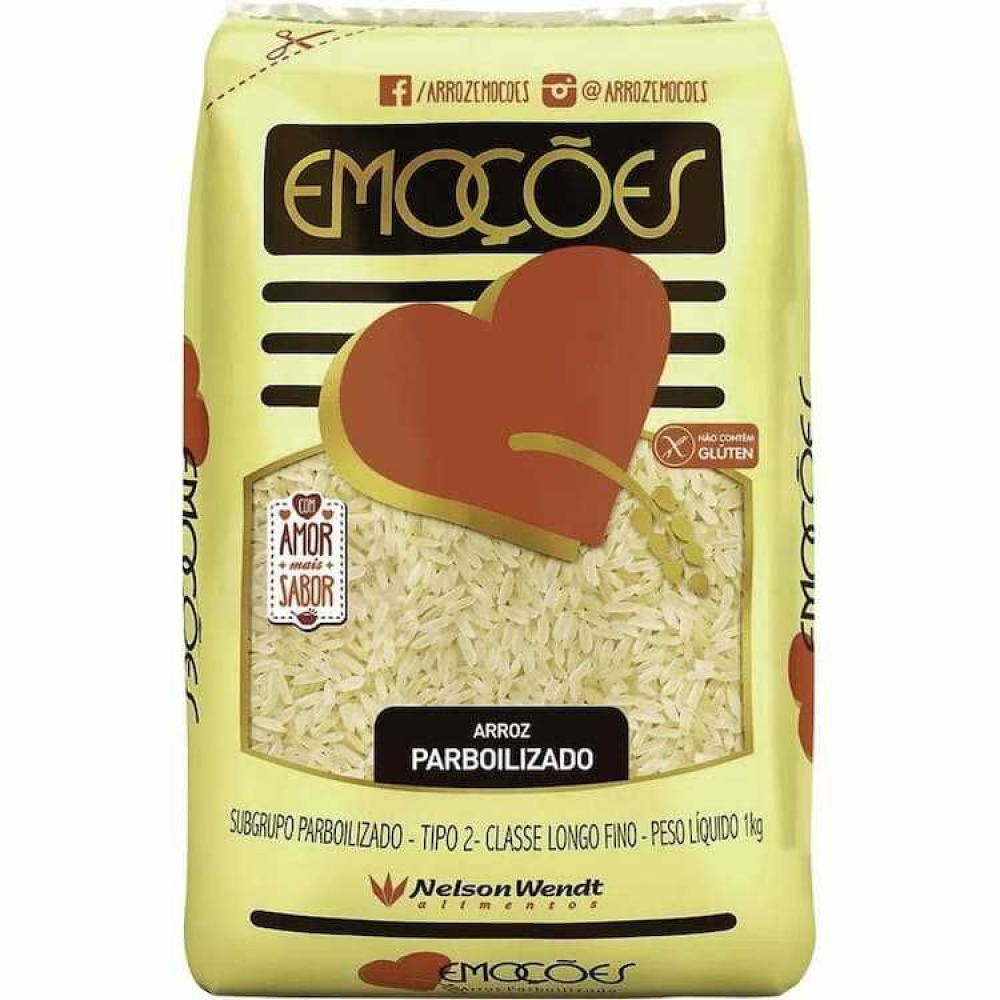 Arroz Emoções Parboilizado Tipo 2 Pacote 1kg Mateus Móveis