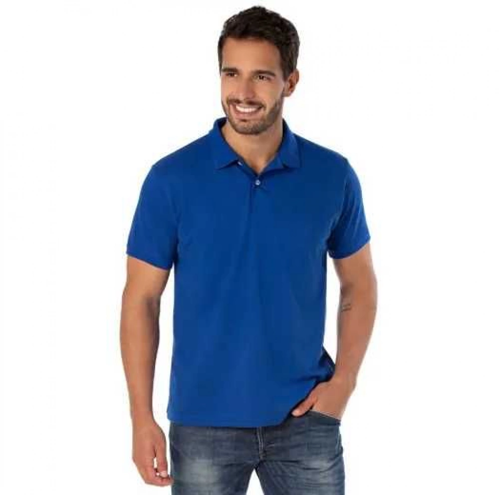 Camisa Polo Piquet Masculina Azul Royal Mateus M Veis