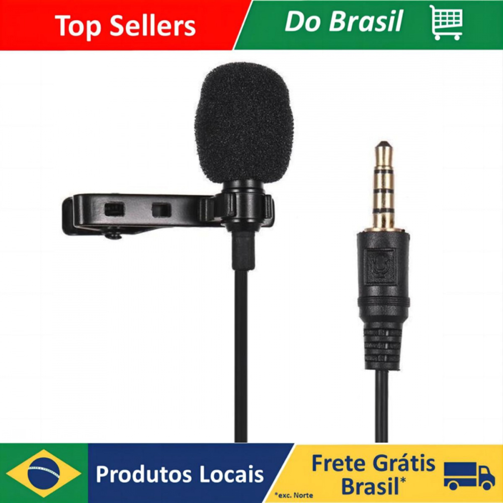 Mini Microfone De Lapela Profissional Plug P Space Shopi