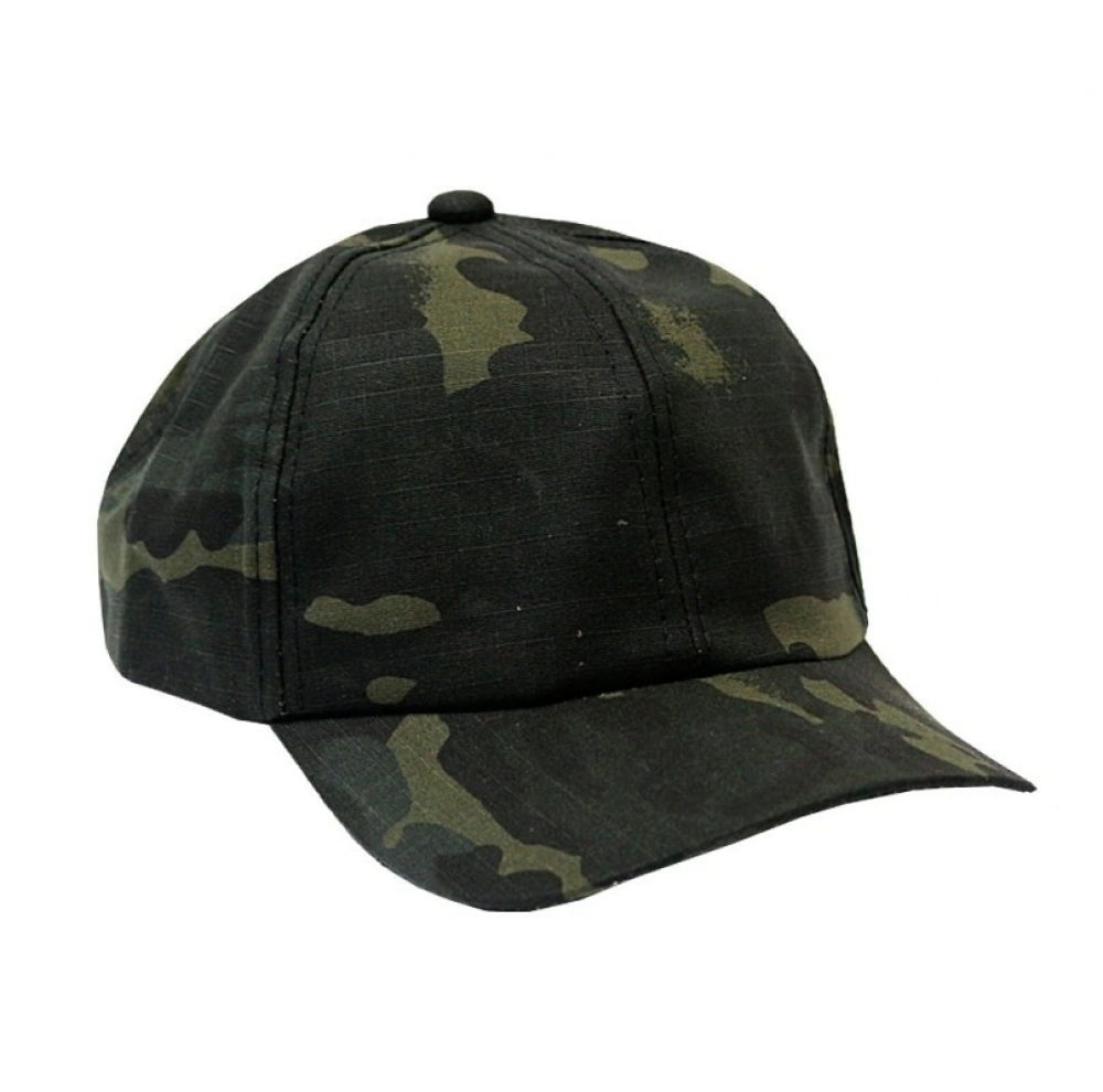 Boné Militar Rip Stop Liso Camuflado Woodland Black Mundo do Militar