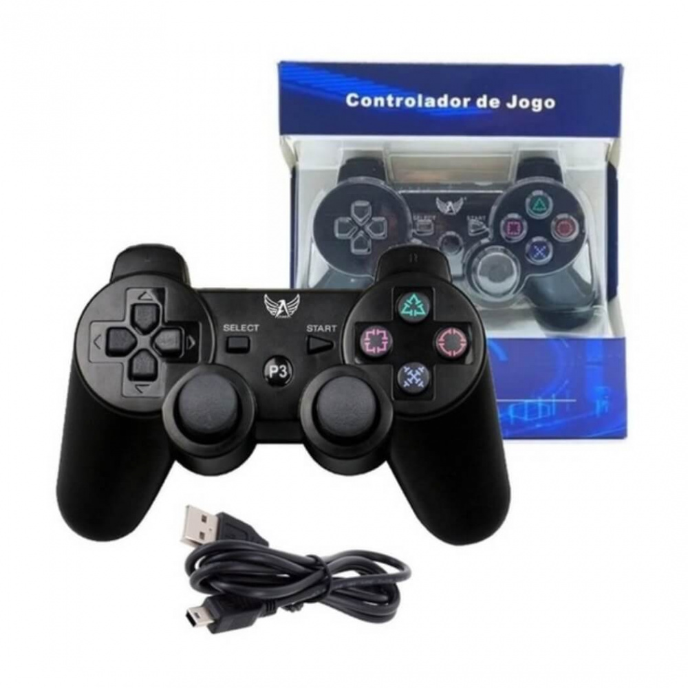 Controle Gamer PS3 Sem Fio Altomex Alto 3W Mundo Smart Store