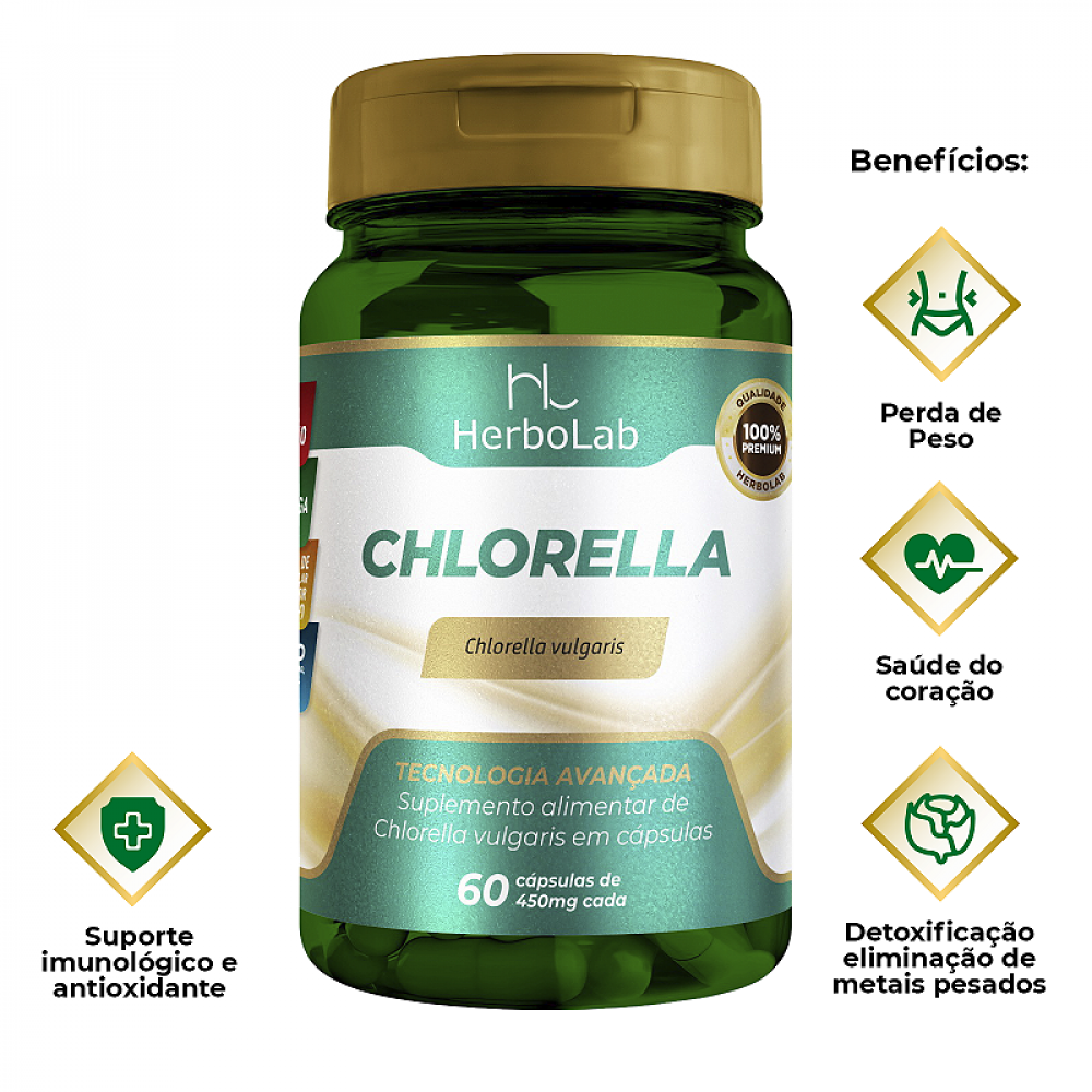 Chlorella Mg Alga Pura Em C Psulas Nature S Valley