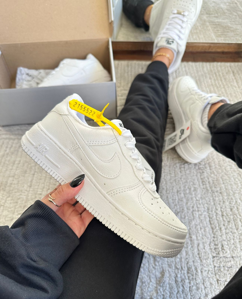 Tênis Air Force 1 Branco Tradicional Rede Sneakers