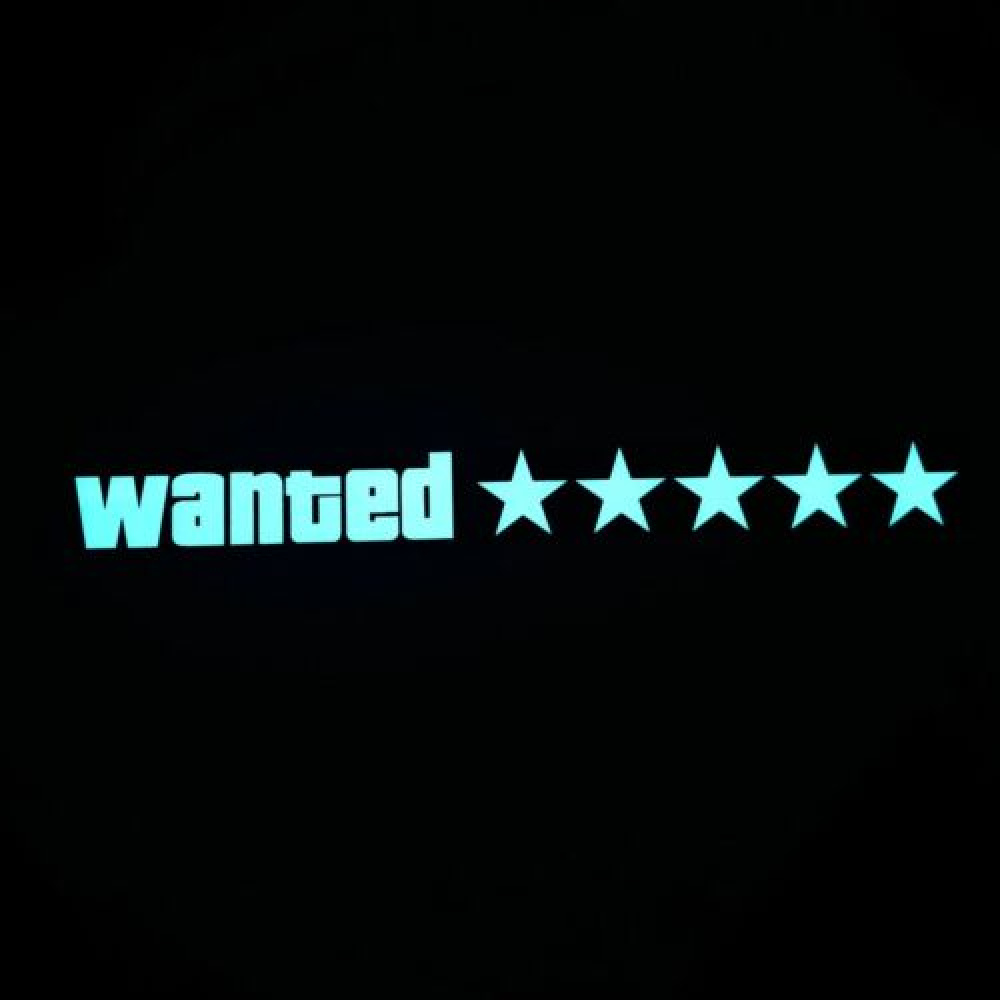 Wanted led panel グランドセフトオート　GTA風　LED LED WANTED GTA - 5 Estrelas - 157 PARTS