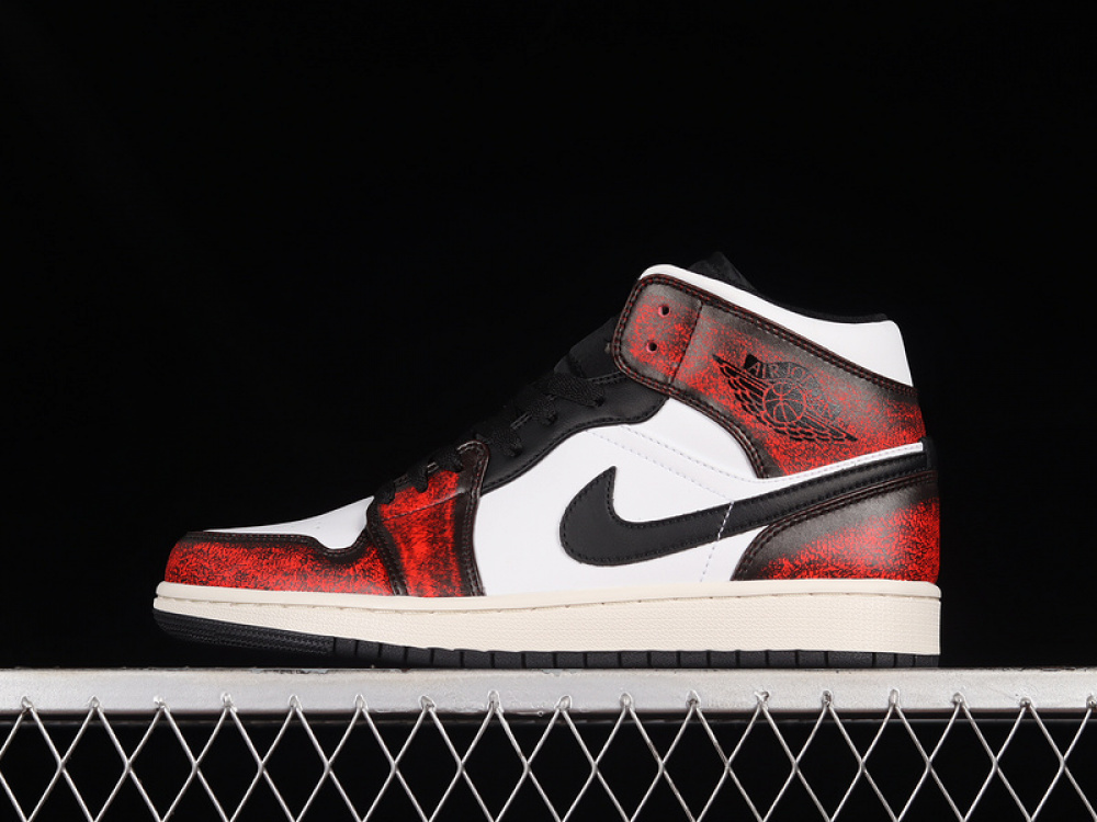 Air jordan 1 mid black infrared 23 sales white