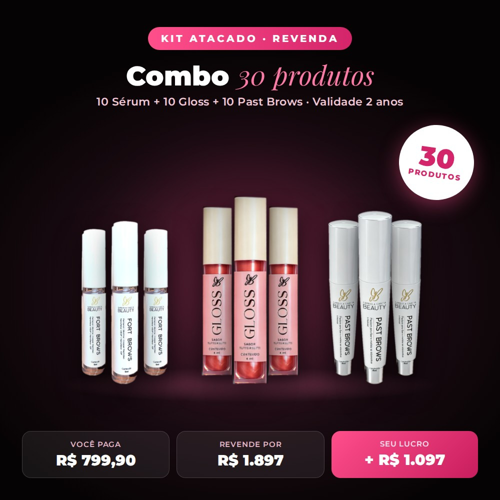 Kit Atacado 30 Produtos