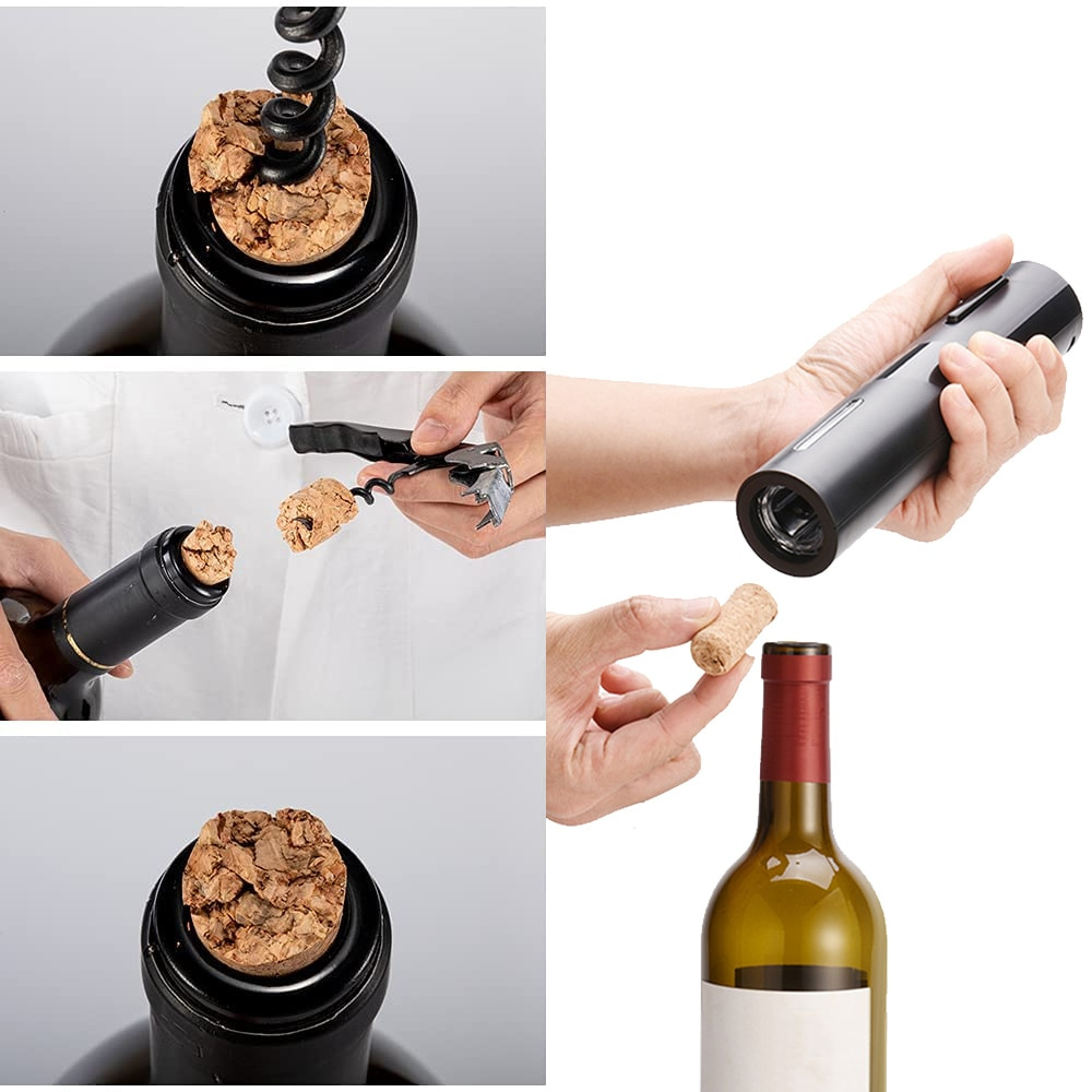 Rechargeable Electric Wine Bottle Opener Foil Cutter Automatic Corkscrew  With USB Charging Cable Suit For Kitchen Bar Can Opener