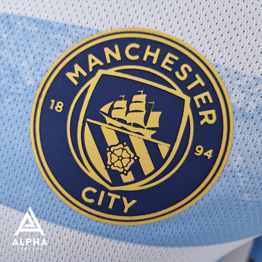 Manchester City Pré Match 22/23 Versão Jogador - Alpha Jerseys