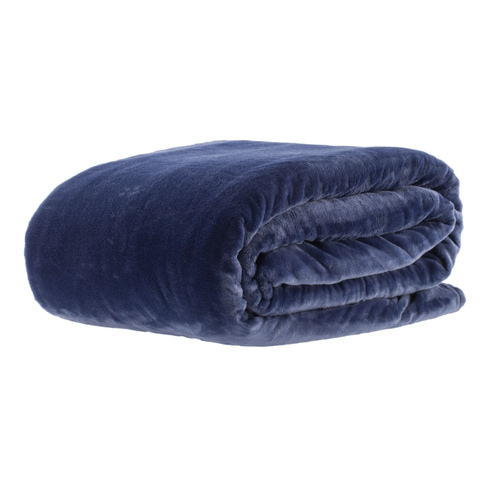 Cobertor Lumini Queen 300 Toque de Seda Azul Marinho - AMBORDADOS