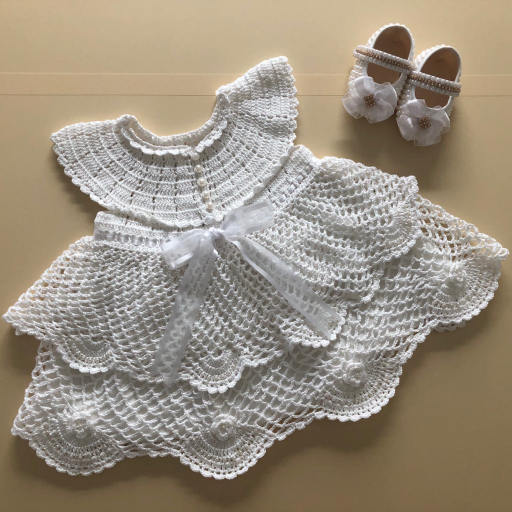 croche anos vestido de crochÃª crianÇa