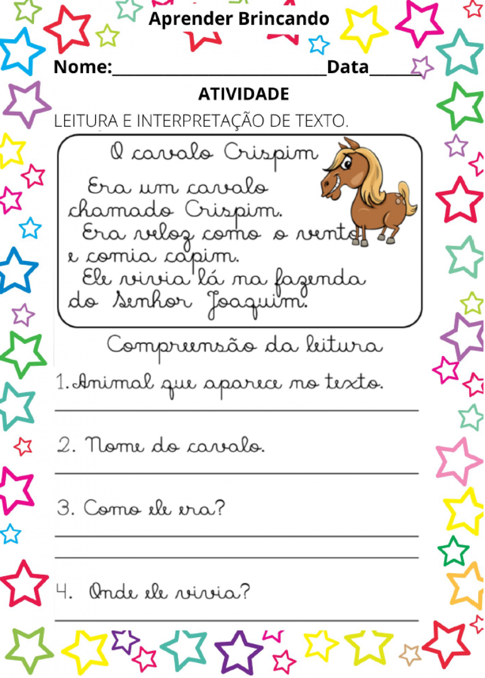 exercício de leitura e interpretação textual - Leitura, Interpretação e  Produção de Textos