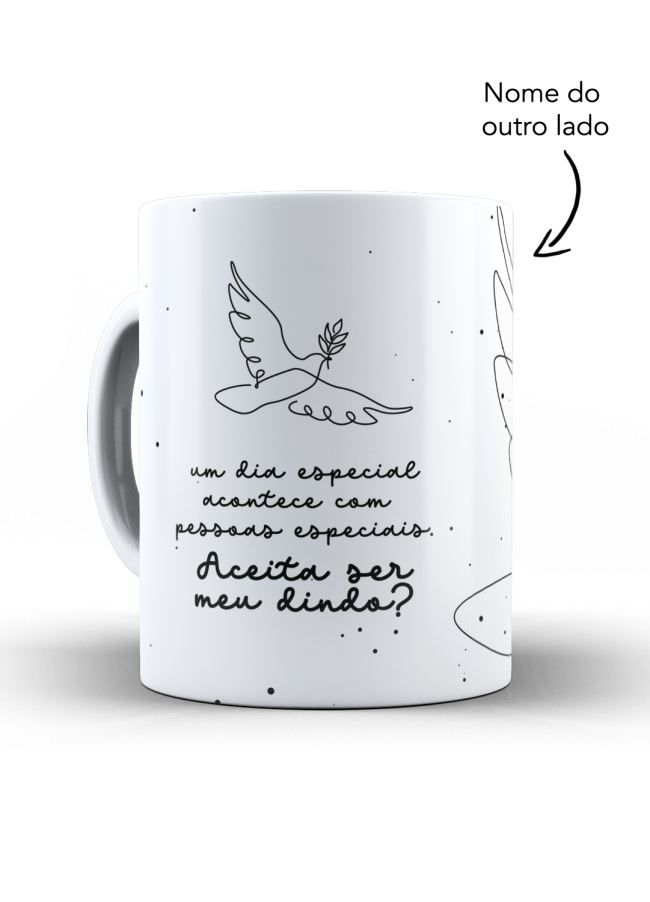 Caneca Aceita ser Minha Dindo?