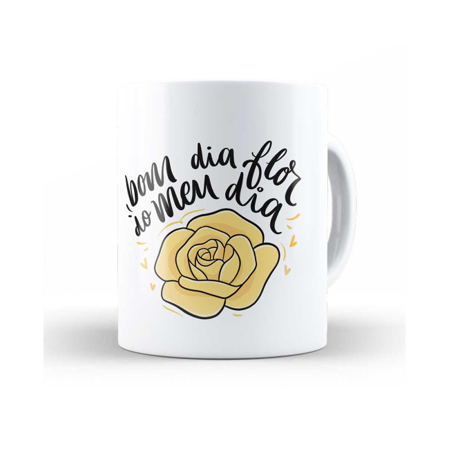 Caneca bom dia flor do meu dia