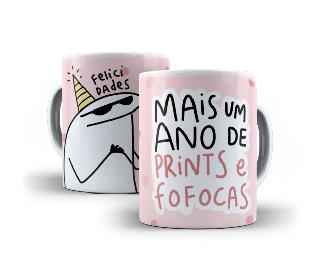 Caneca mais um ano de prints e fofocas