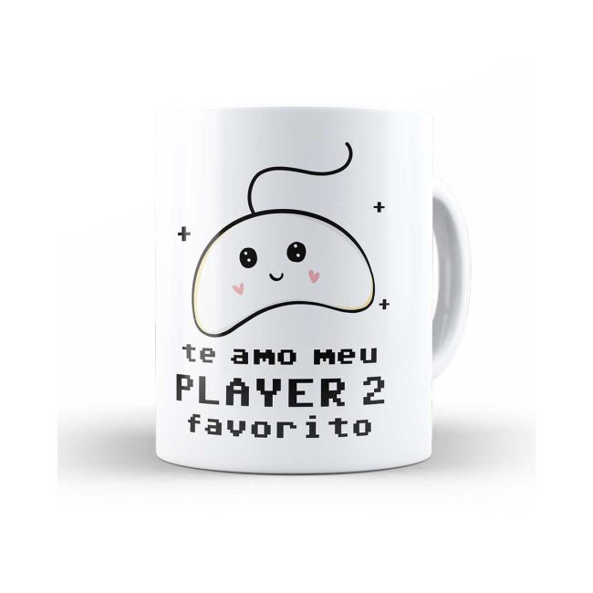 Caneca te amo meu player 2 favorito