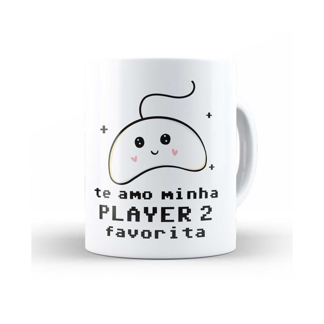 Caneca te amo minha player 2 favorita