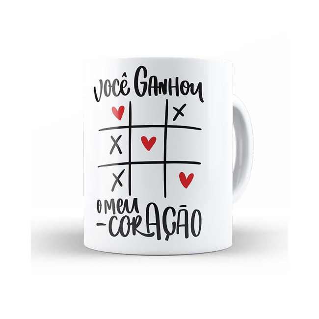 Caneca você ganhou o meu coração