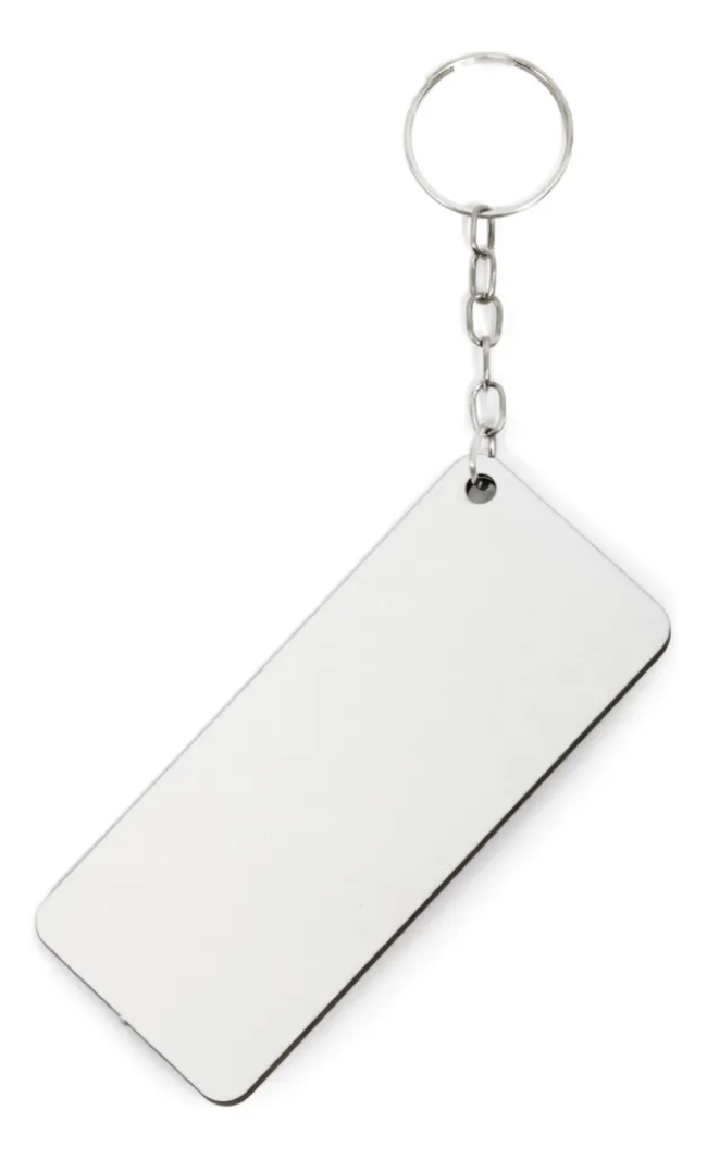 Chaveiro MDF 3mm Retangular para Sublimação - 10 unidades