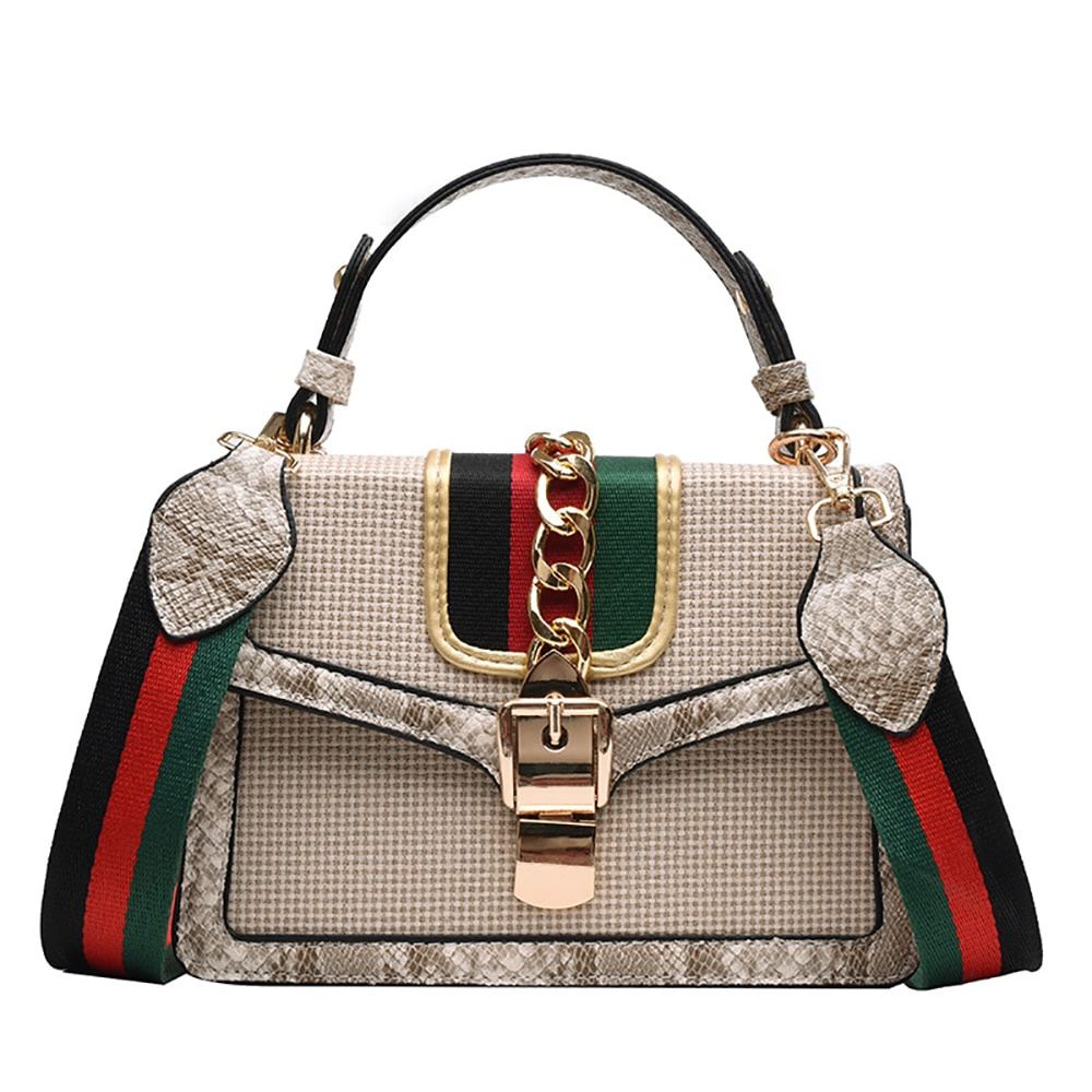 croc print crossbody bolsa