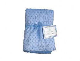 Manta Bebê Cobertor Azul + Brinde Cabide de Cetim