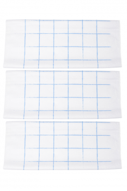 Jogo de Panos de Pia Minimalista Grid Blue  - 03 peças