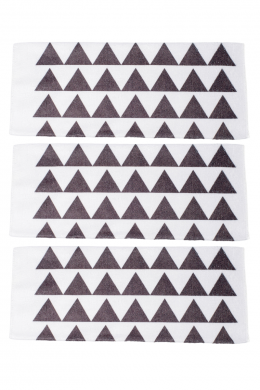 Jogo de Panos de Pia Minimalista Triângulos Black  - 03 peças