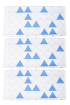 Jogo de Panos de Pia Minimalista Triângulos Blue  - 03 peças