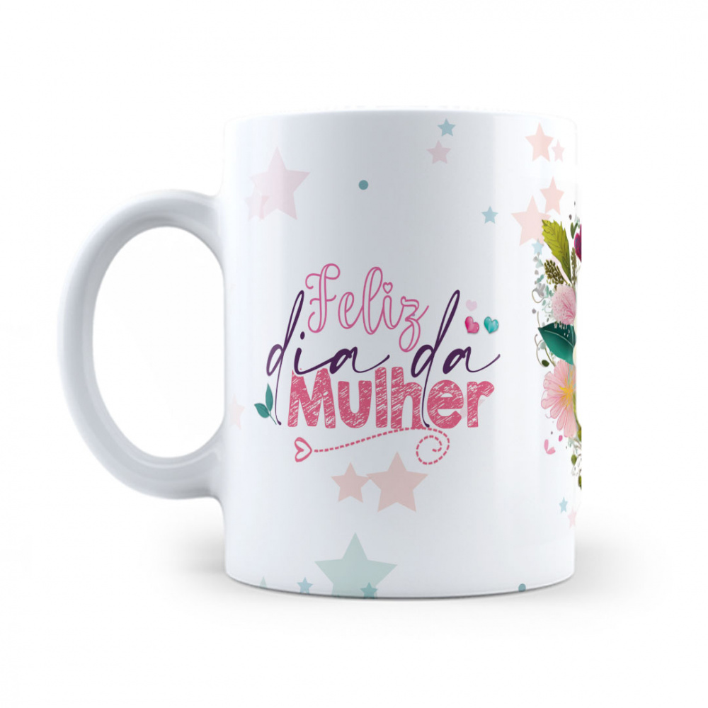 Caneca Personalizada Dia da Mulher - Bablu Personalizados