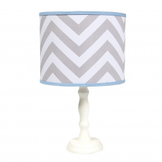 Abajur para Quarto de Bebê Brooklyn Chevron Cinza/Azul